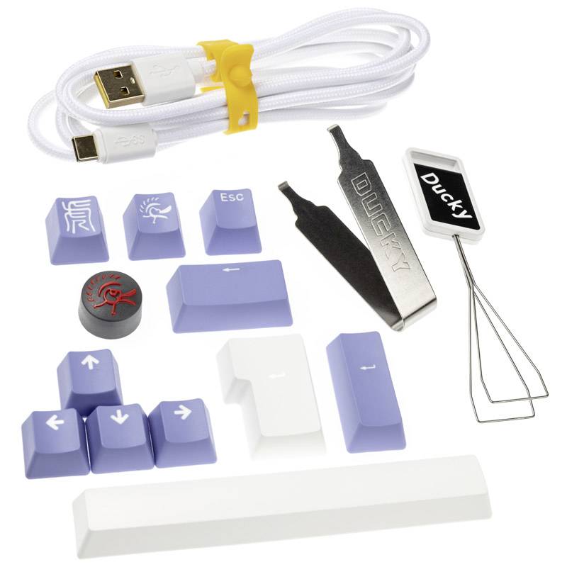 Ducky One 3 Classic USB Tastatur, Gaming-Tastatur Deutsch, QWERTZ Weiß