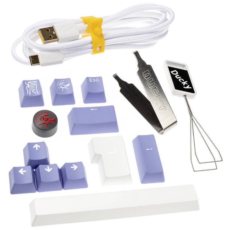 Ducky One 3 Classic USB Tastatur, Gaming-Tastatur Deutsch, QWERTZ Weiß