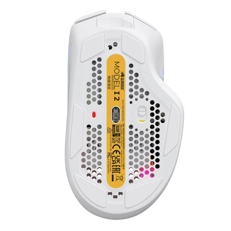 Glorious PC Gaming Race Model I 2 Wireless Gaming-Maus Optisch Weiß 9 Tasten 19000 dpi