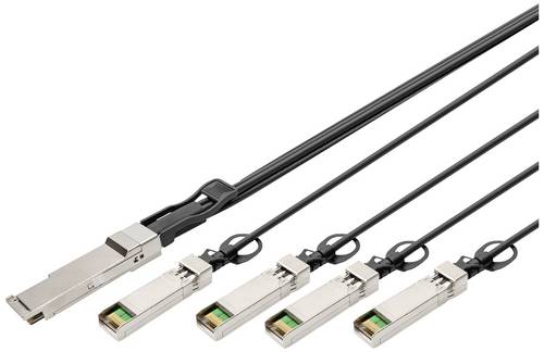 Digitus DN-81323 Glasfaser / SFP+ LWL, Computer Anschlusskabel [1x QSFP+ - 4x SFP+] 3m