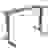 Digitus Sitz-/Steh-Schreibtischgestell elektrisch höhenverstellbar Höhen-Bereich: 620 bis 1270mm (B x T) 1700mm x 680mm Schwarz