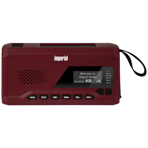 Imperial DABMAN OR 2 Outdoorradio DAB+, UKW Notfallradio, Bluetooth®, USB Akku-Ladefunktion, Handkurbel, Solarpanel, Taschenlampe
