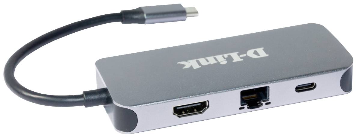 D-Link DUB-2335 USB-Hub 6 Port HDMI®, USB-A (USB 3.0), USB-C®, LAN (10/100/1000 MBit/s) Anthrazit DUB-2335