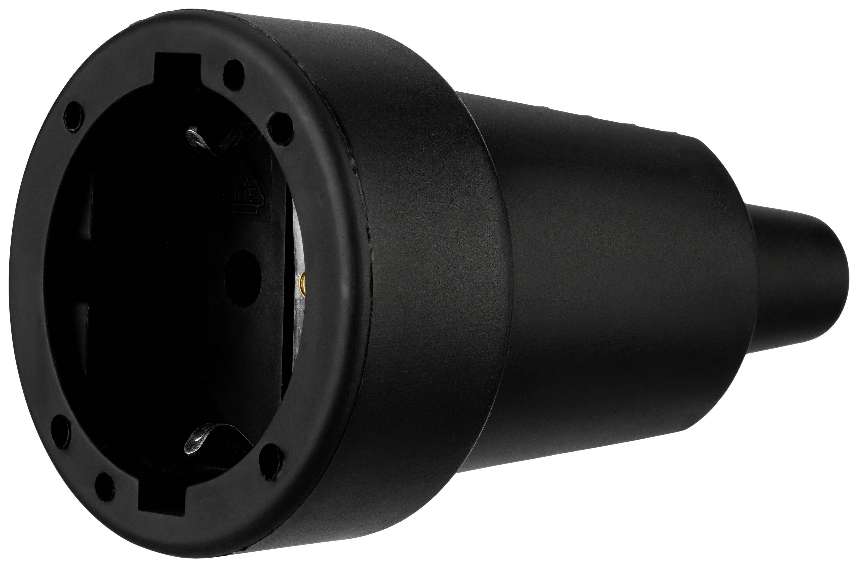 REV 0512151777 Schutzkontaktkupplung Gummi 250 V Schwarz IP20