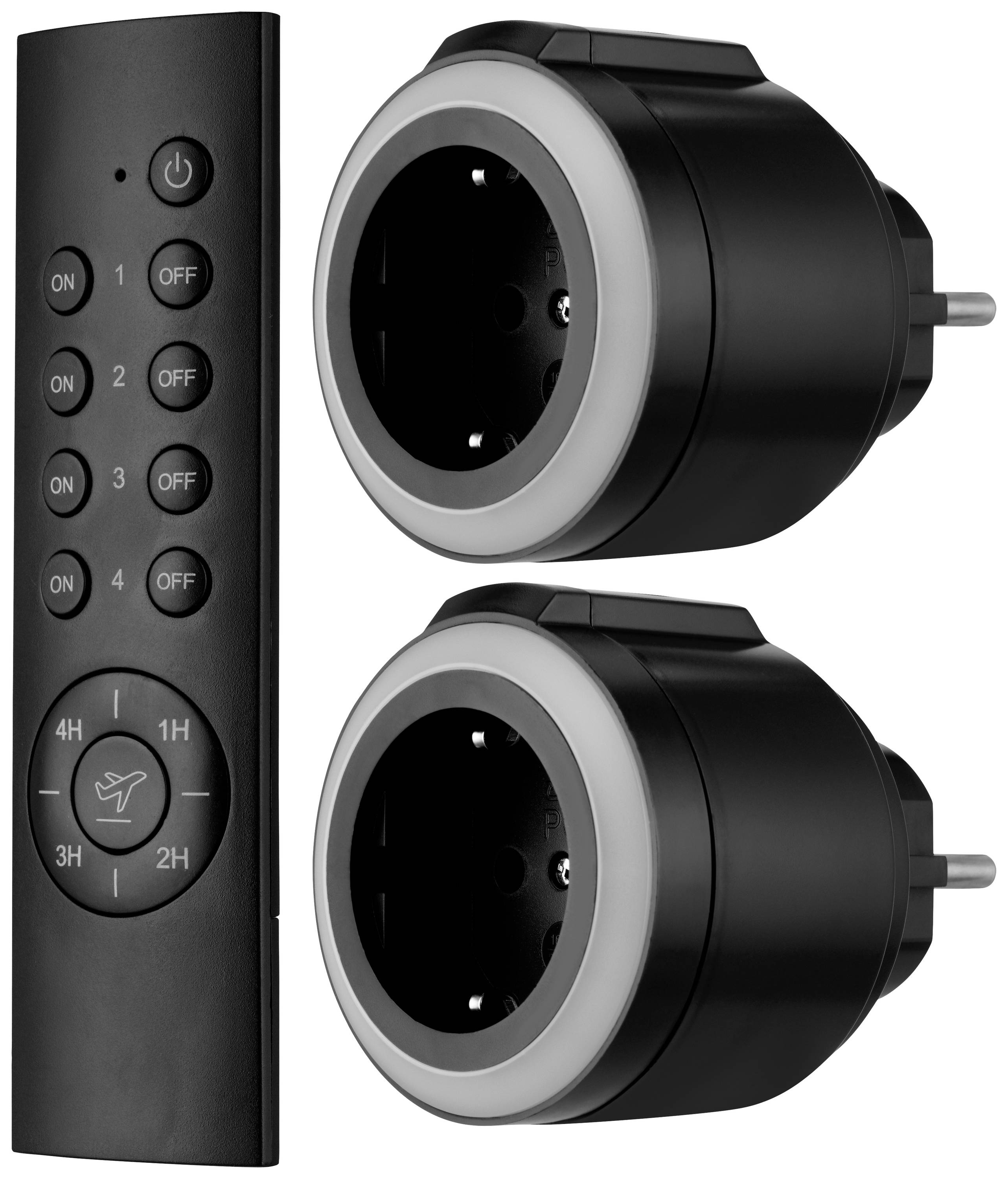 REV Funkschalt-Set Comfort 2+1ant 0085520503 Funk-Steckdosen-Set 3teilig Innenbereich 3680W