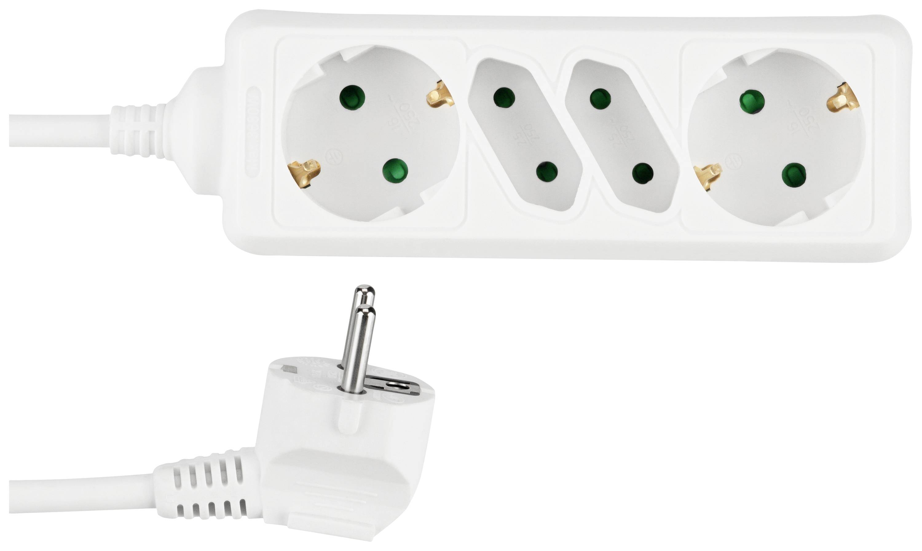 REV 00129001 Steckdosenleiste Weiß Schutzkontakt 1St.