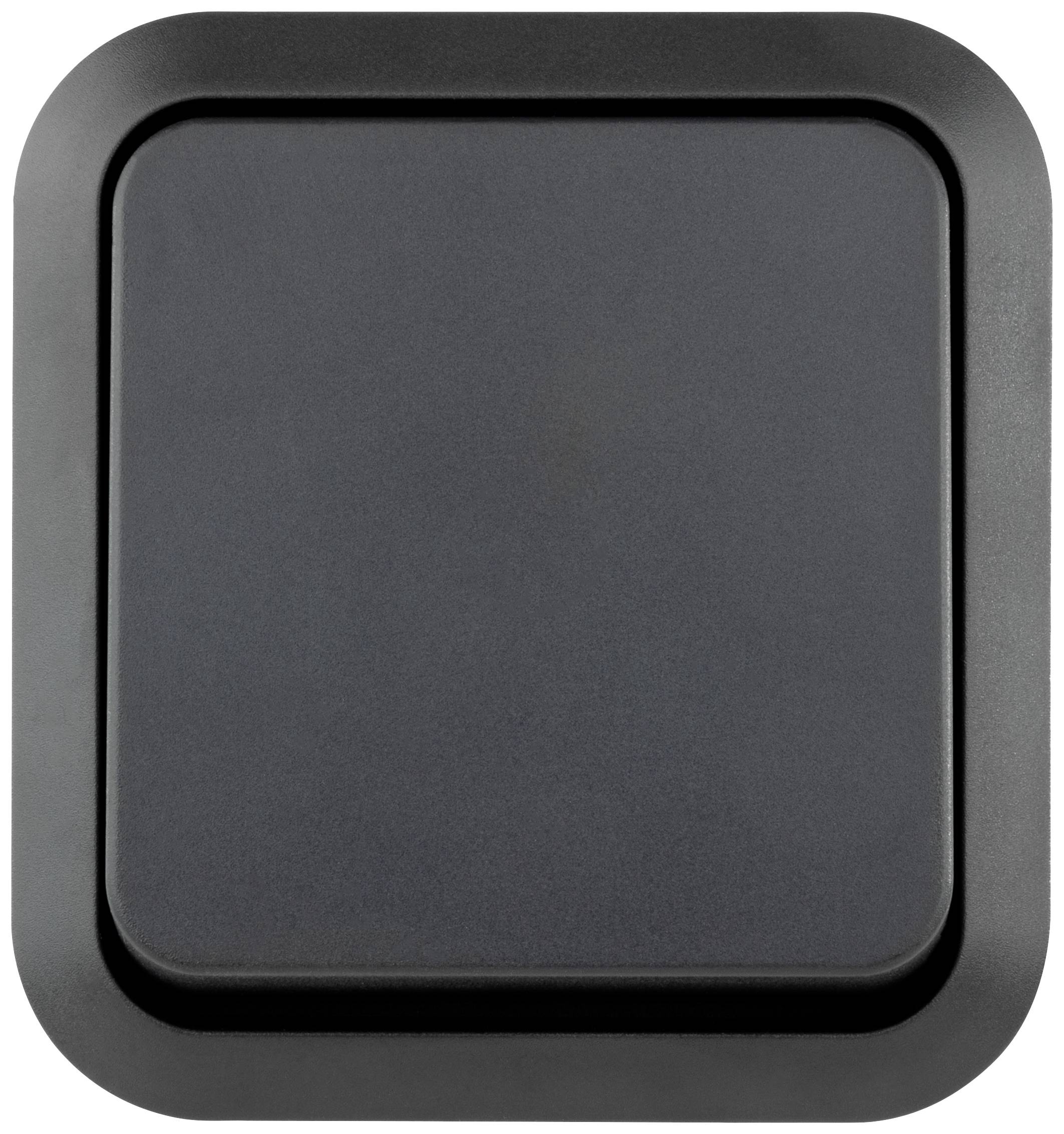 Schwarze quadratische Platte mit abgerundeten Ecken und glänzender Oberfläche, möglicherweise ein Küchen- oder Dekorationsobjekt.