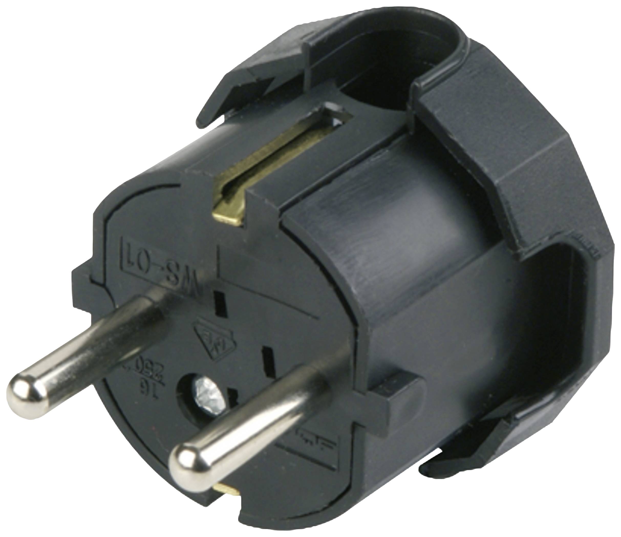 REV 0512045777 Schutzkontakt-Winkelstecker Kunststoff 250V Schwarz IP20