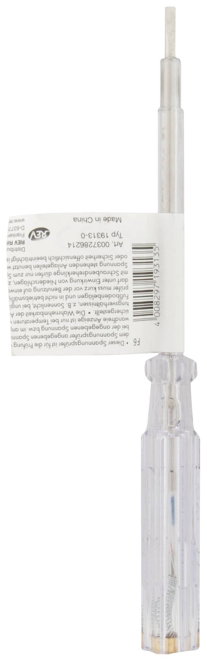 REV 190mm transp Spannungsprüfer 120 - 250 V/AC