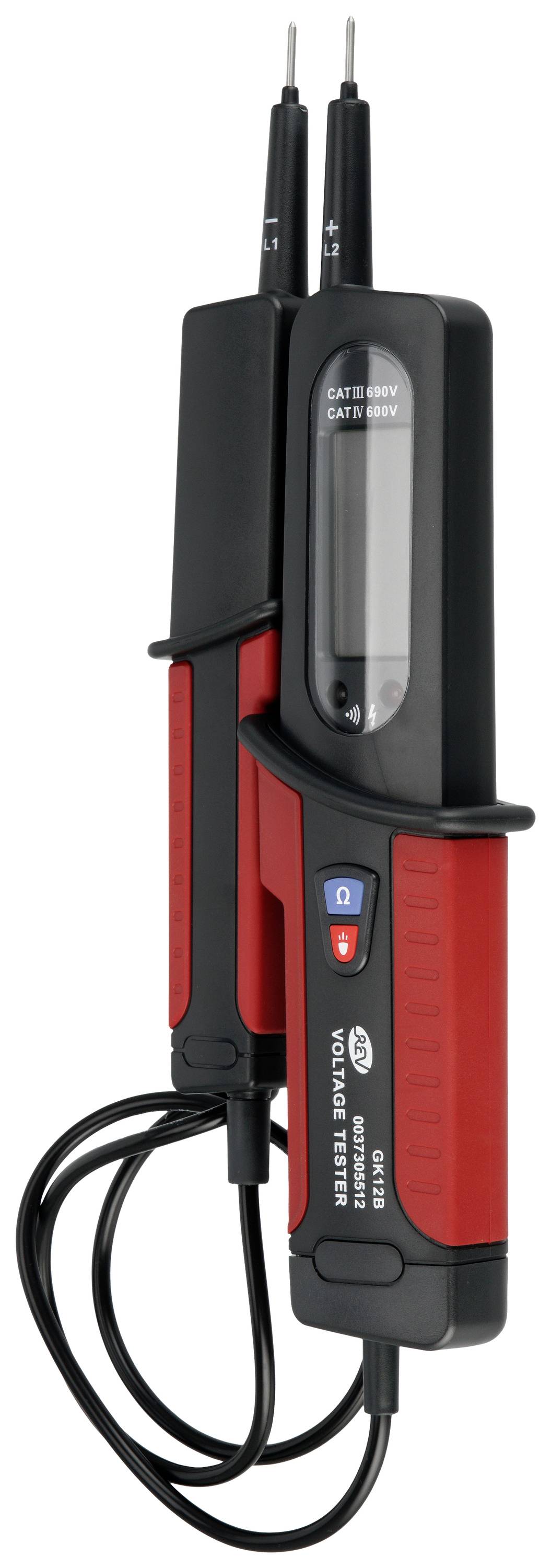 REV Spannungsprüfer digital sw/rt Spannungs- und Durchgangsprüfer LCD