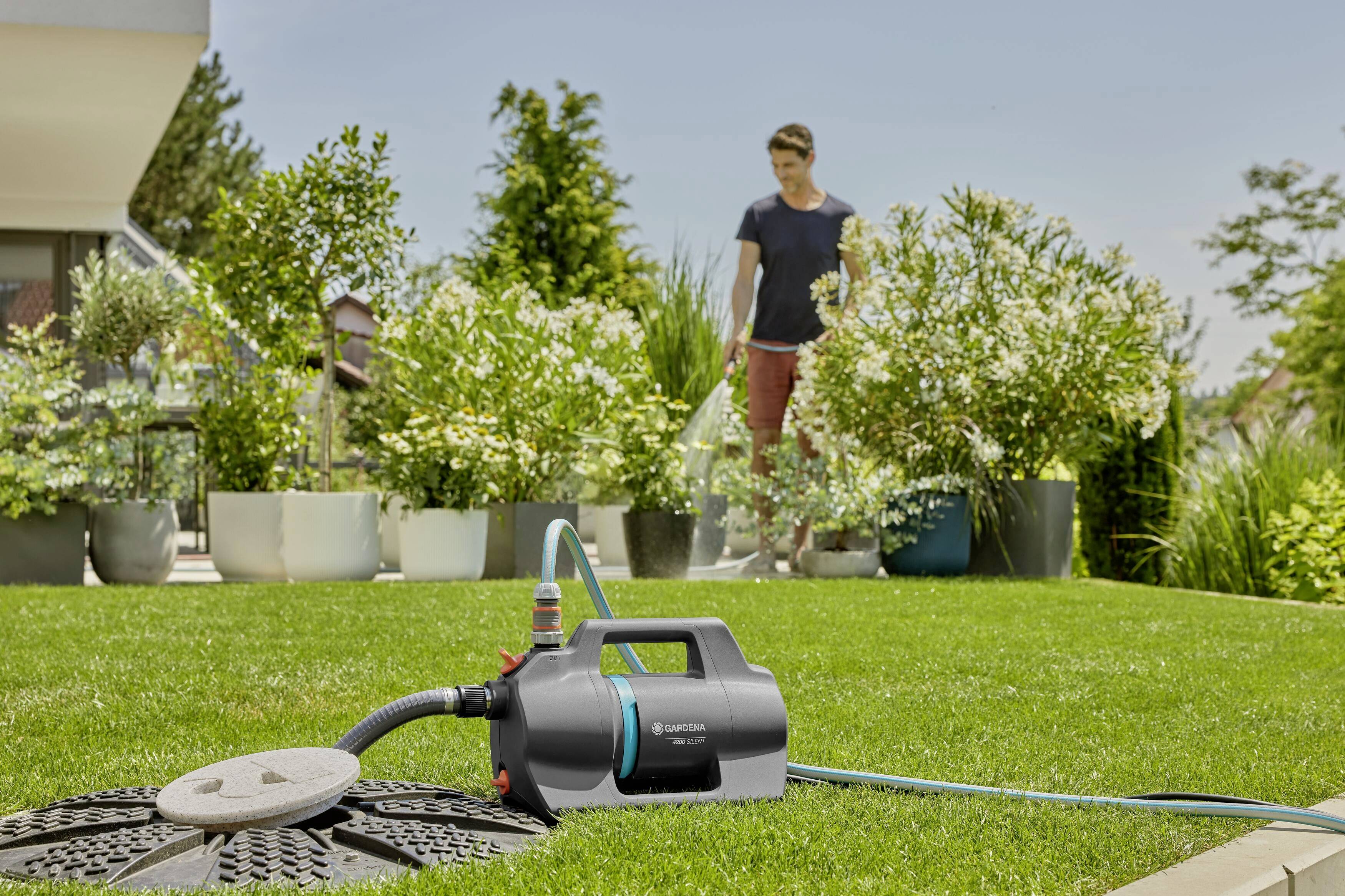 GARDENA 4200 Silent Gartenpumpen-Set 4200 l/h 39m