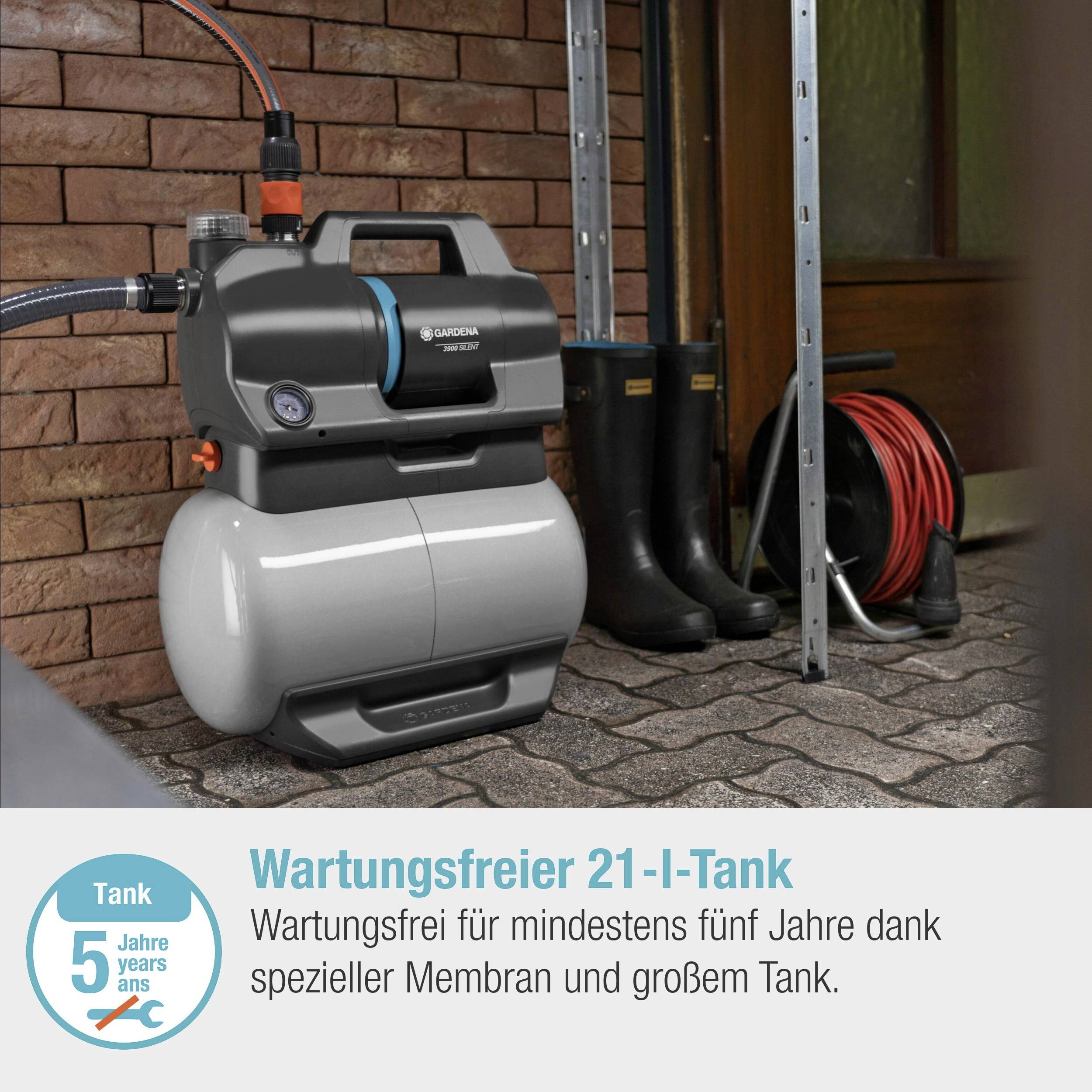 GARDENA 09066-61 3900 Silent Hauswasserwerk 230 V 3900 l/h