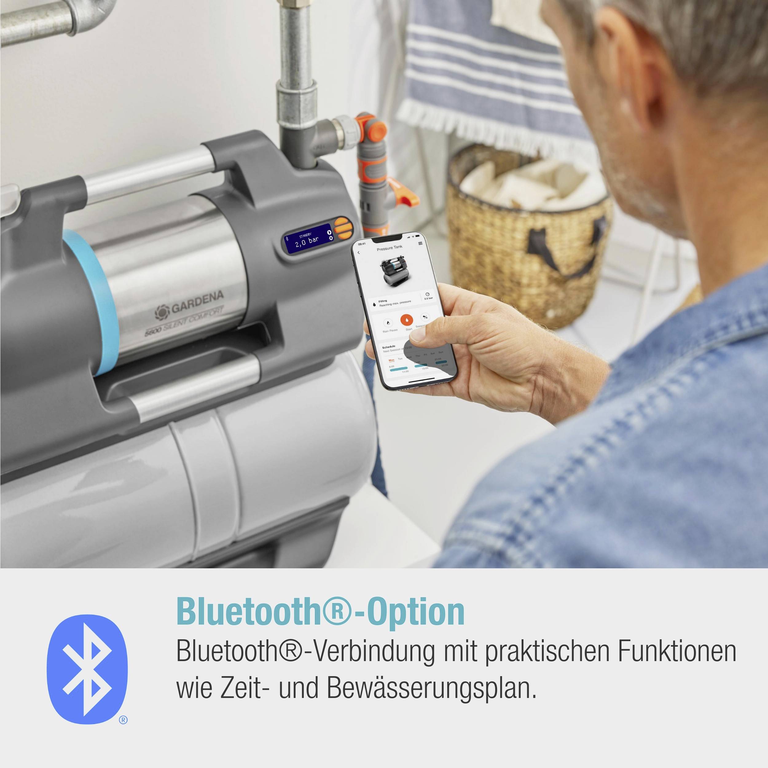 GARDENA 09068-61 6300 SilentComfort Hauswasserwerk 230V 6300 l/h