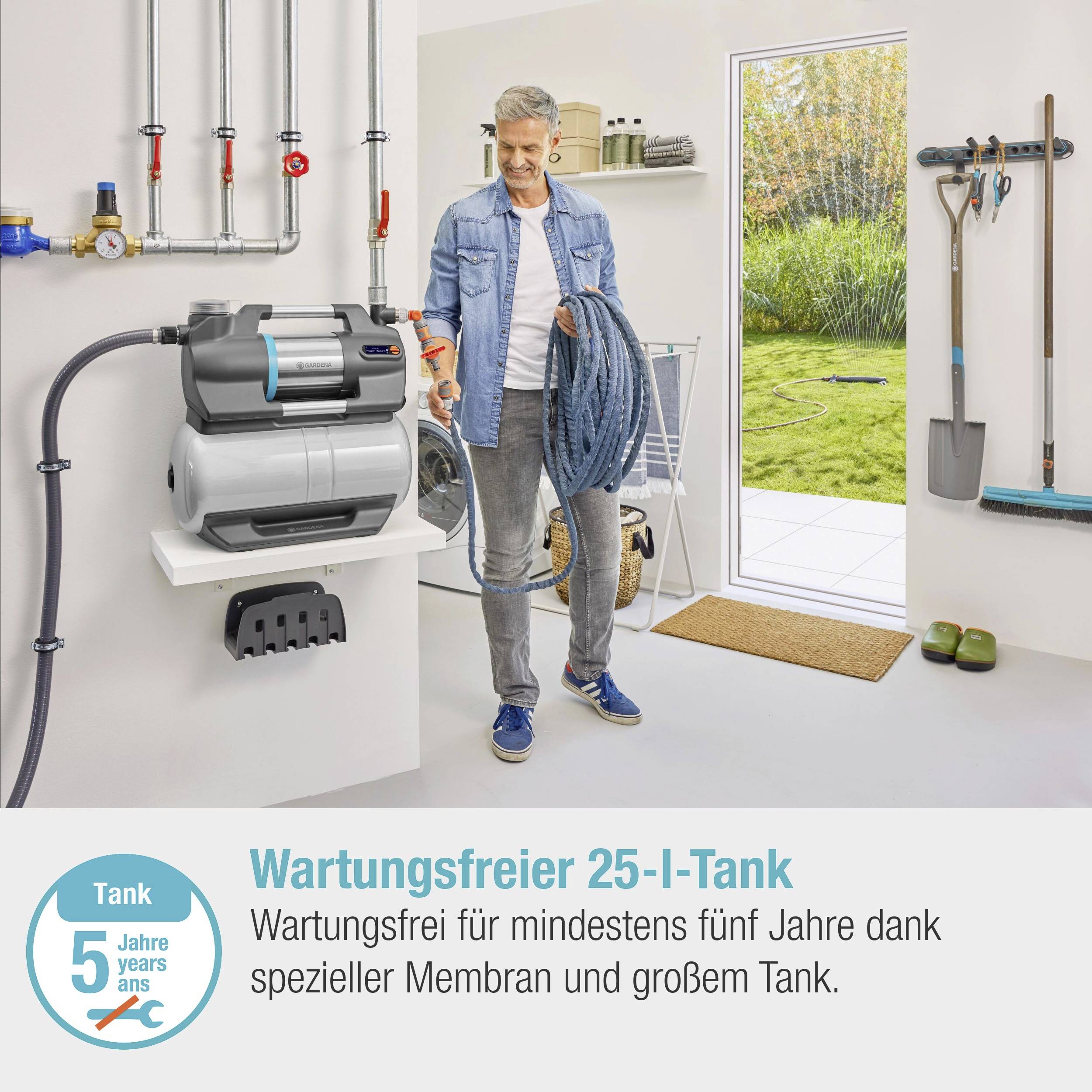 GARDENA 09068-61 6300 SilentComfort Hauswasserwerk 230 V 6300 l/h