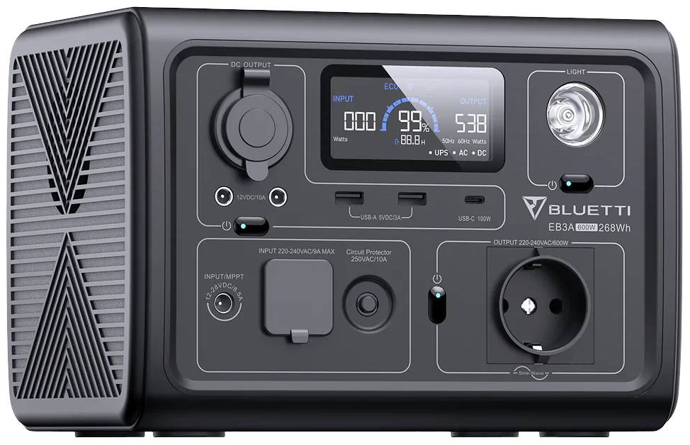 Bluetti EB3A Powerstation LiFePO 4 Schwarz ohne Laderegler