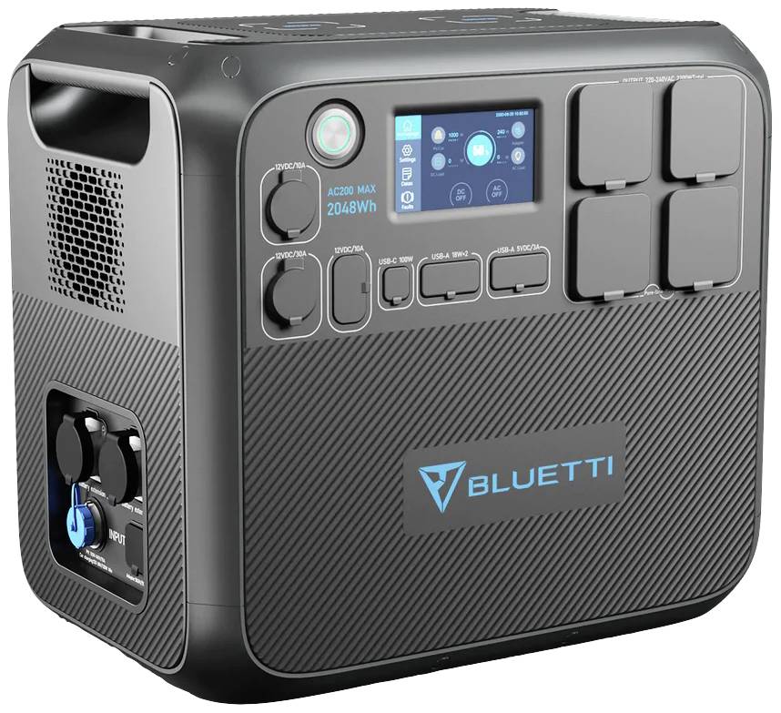 Bluetti AC200MAX+PV200 Powerstation LiFePO 4 Schwarz