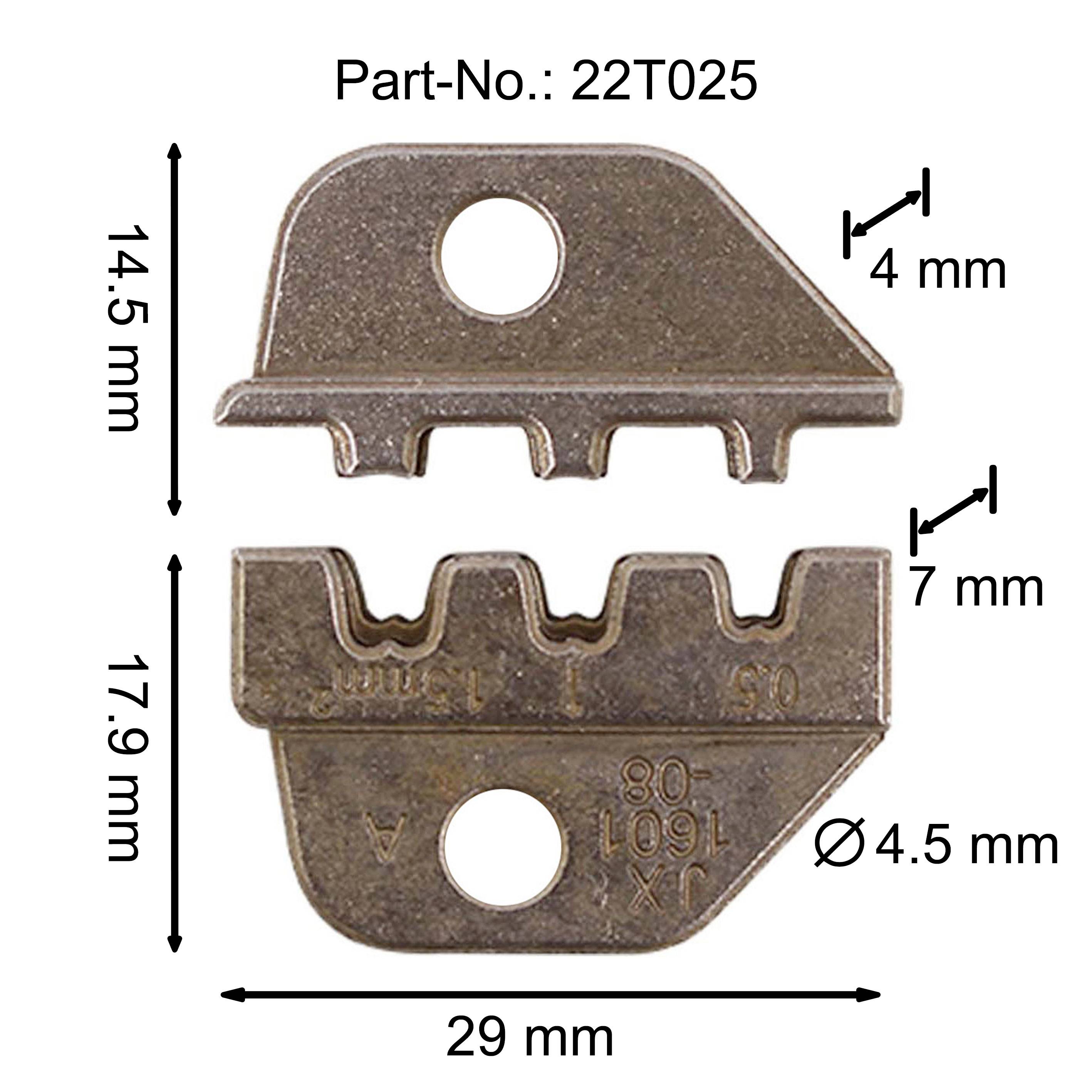 Quadrios 22T025 22T025 Crimpeinsatz Flachstecker 0.5 bis 1.5mm²
