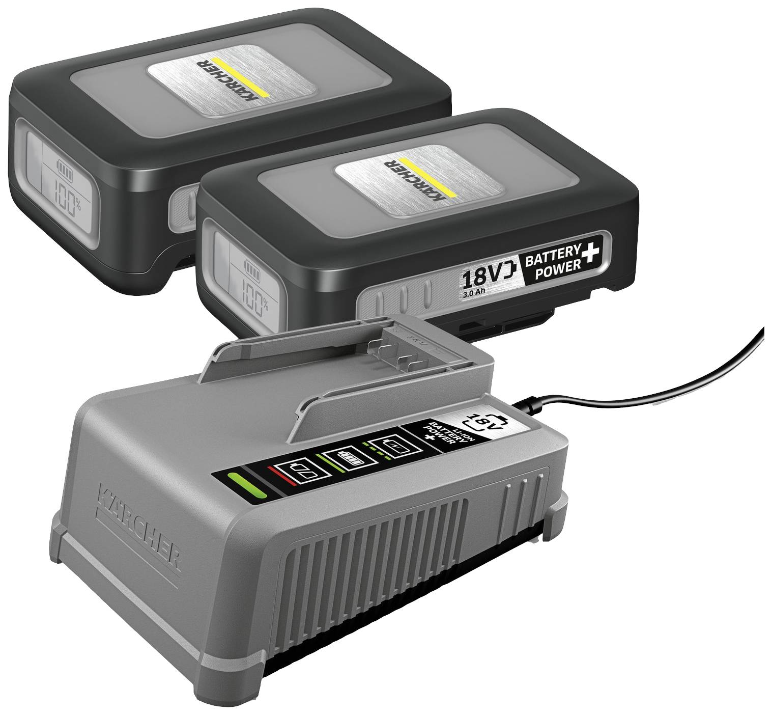 Kärcher Professional 2.445-072.0 Starter Kit Battery Power+ 18/30 Werkzeug-Akku und Ladegerät 18V 3Ah Li-Ion