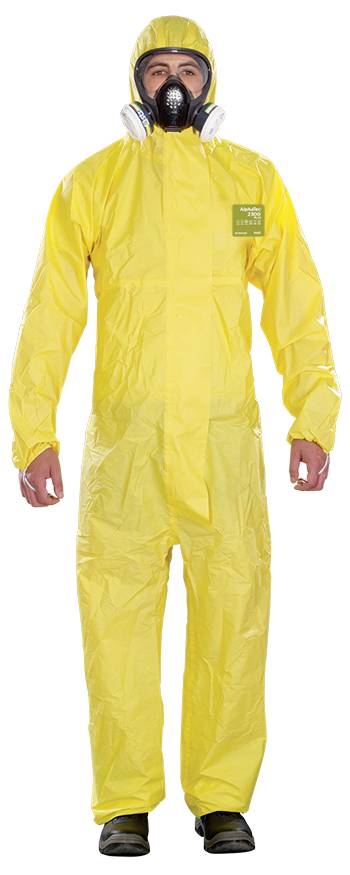 Ansell YY23T-00132-06 AlphaTec® 2300 PLUS - Modell 132 Chemikalienschutz, Gelb, 2XL Kleider-Größe: XXL Gelb