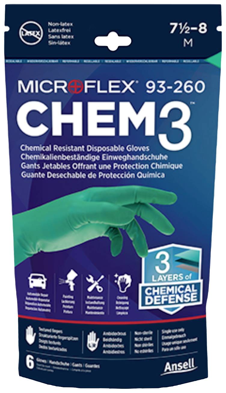 Ansell MICROFLEX® 93260RP080 6 St. Nitril, Neopren Einweghandschuh Größe (Handschuhe): 7.5, 8 EN 388:2016, EN 420-2003, EN 374-2