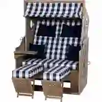 Trendy by deVries 3584274322AF Strandkorb Greenline135+,743 PE antique white, Akazie FSC 100%, mit Bullauge Trendy by deVries 3584274322AF Strandkorb Greenline135+,743 PE antique white, Akazie FSC 100%, mit Bullauge