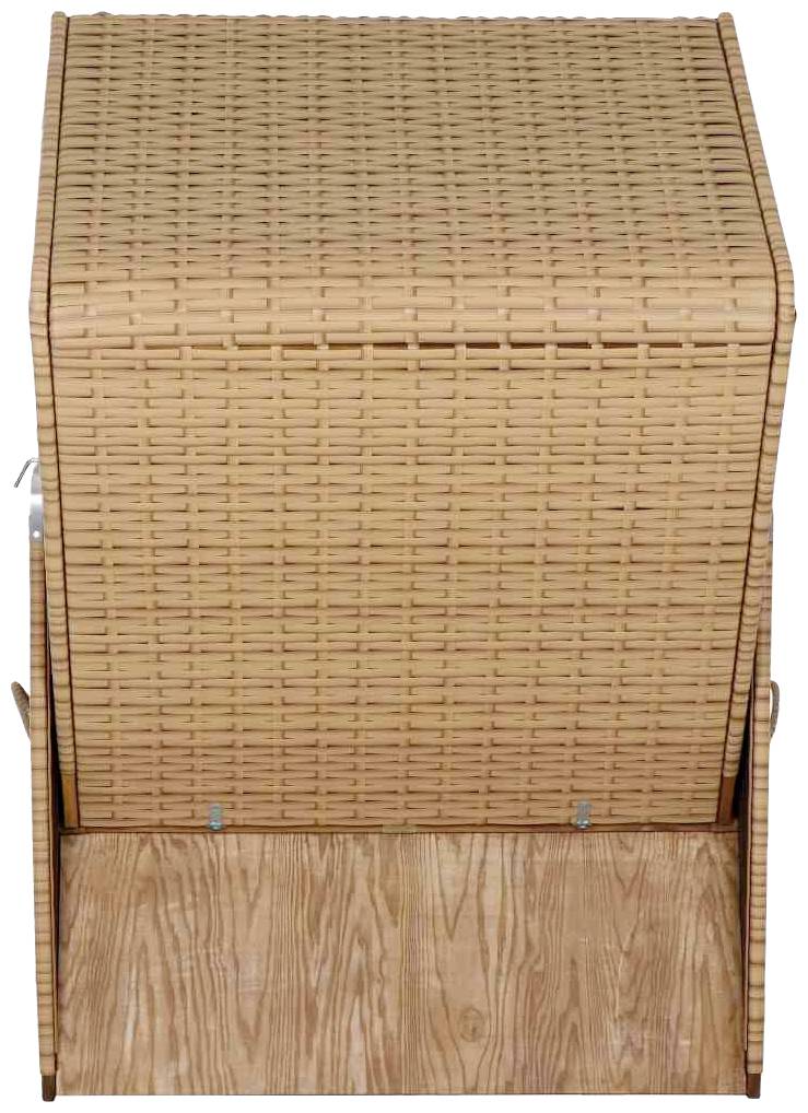 Trendy by deVries 2563274120AF Strandkorb Trend 10+, Stoff 741 PE natur, Akazie FSC 100%