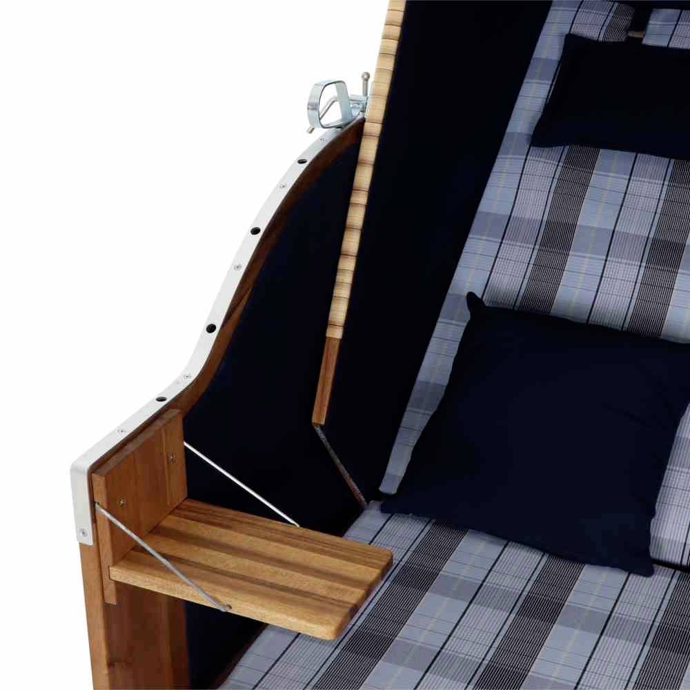 Trendy by deVries 2563274520AF Strandkorb Trend 10+, Stoff 745 Geflecht natur, Akazie FSC 100%