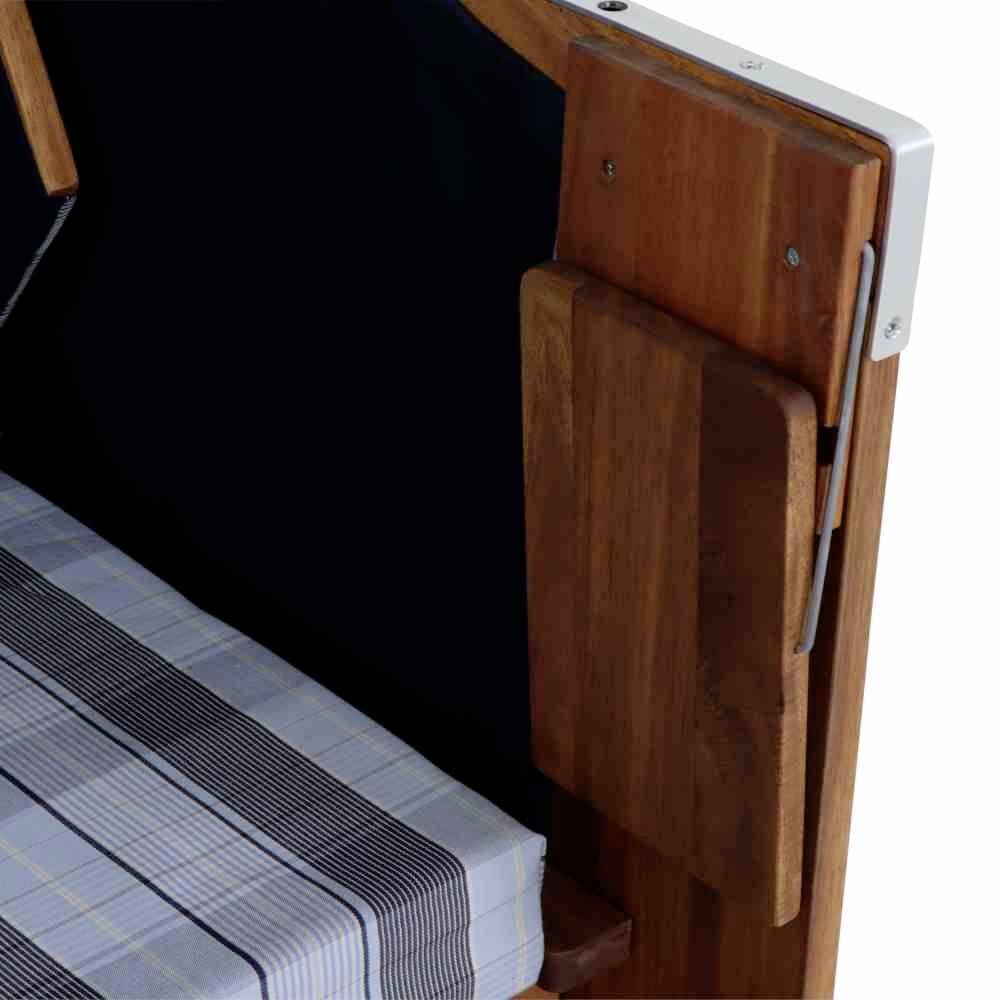 Trendy by deVries 2563274520AF Strandkorb Trend 10+, Stoff 745 Geflecht natur, Akazie FSC 100%