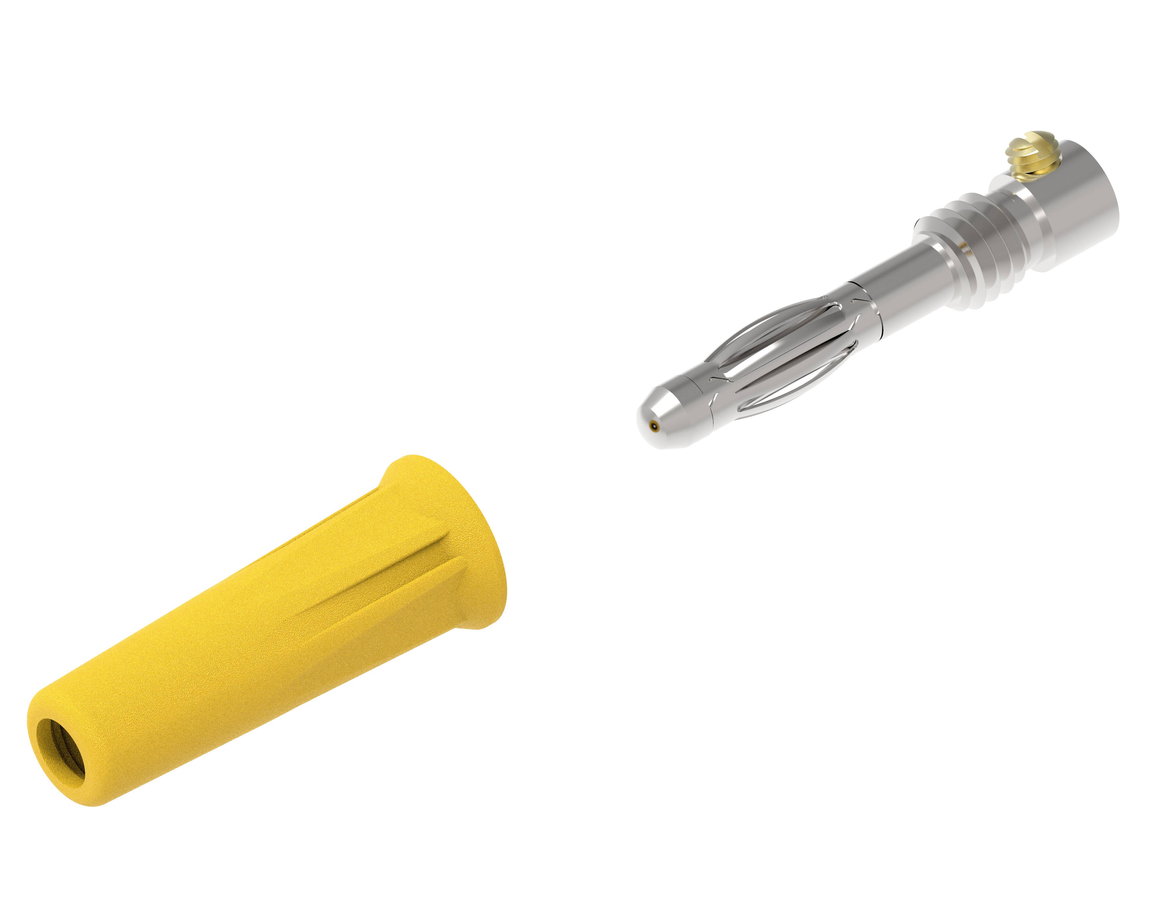 Electro PJP 1060-C-CD1-J Büschelstecker Stecker, gerade Stift-Ø: 4 mm Gelb