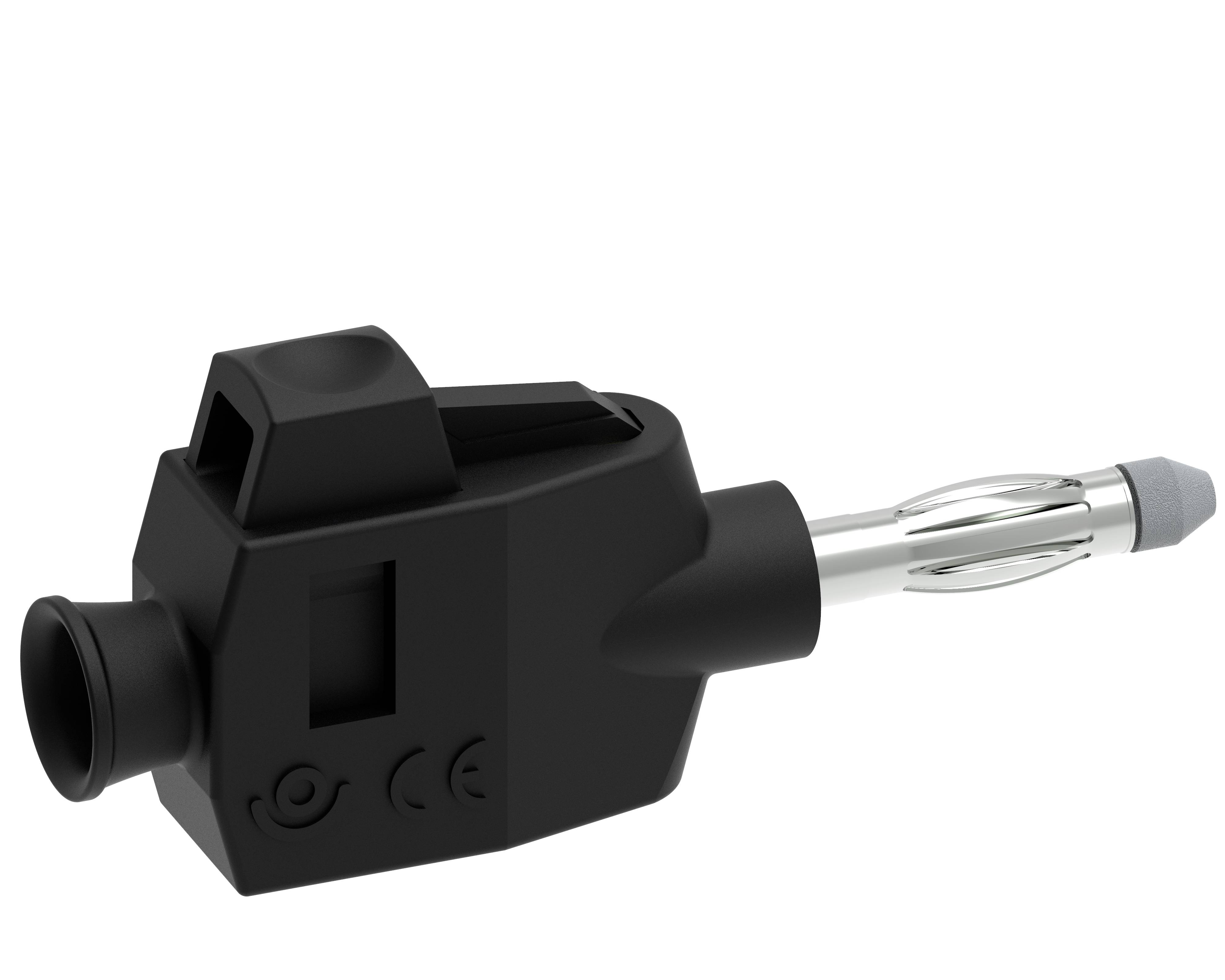 Electro PJP 1064-PRO-CD1-N Bananenstecker Stecker, gerade Stift-Ø: 4mm Schwarz 1St.