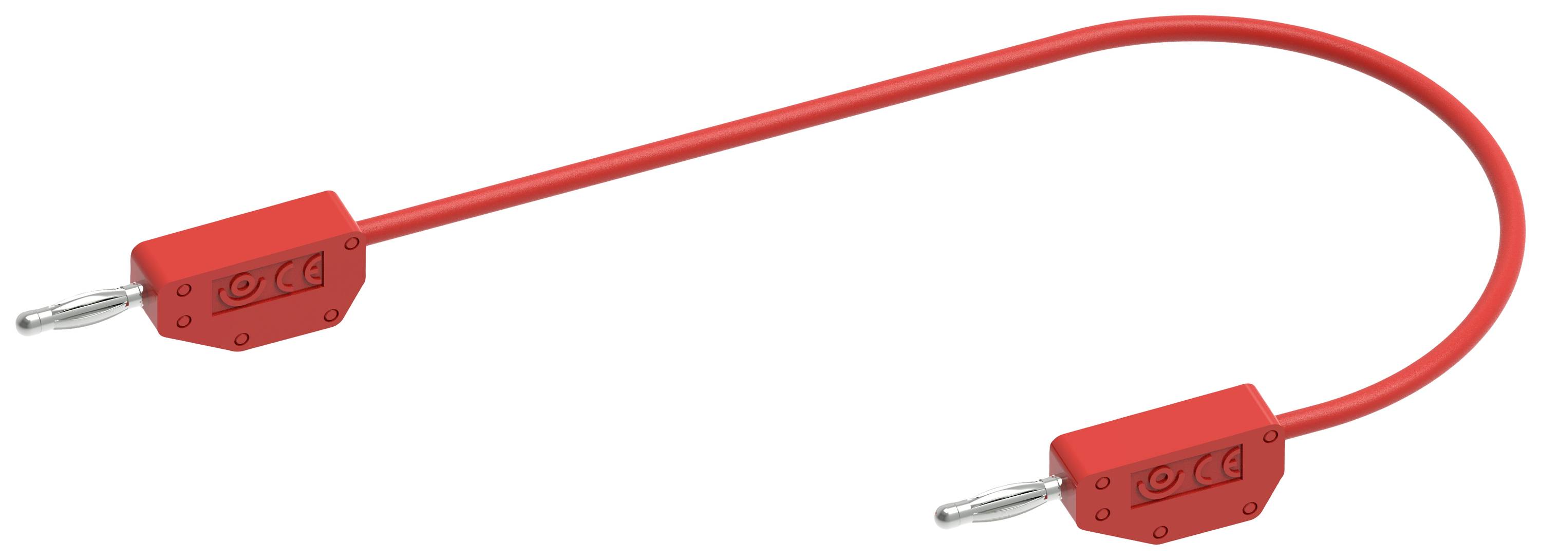 Electro PJP 214-CD1-50R Messleitung Bananenstecker Bananenstecker 0.50m Rot 1St.