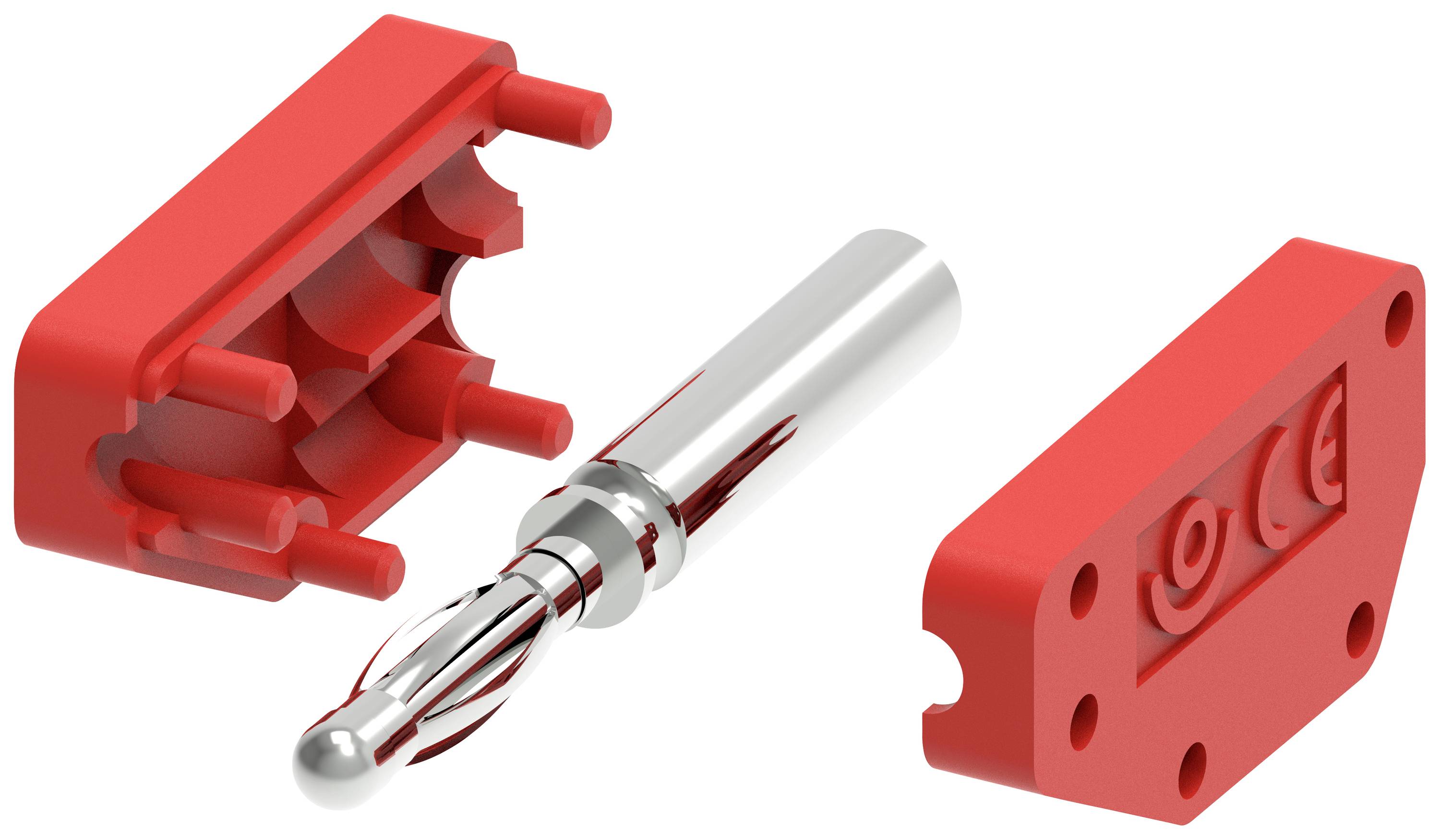 Electro PJP 215-CD1-R Bananenstecker Stecker, gerade Stift-Ø: 2 mm Rot