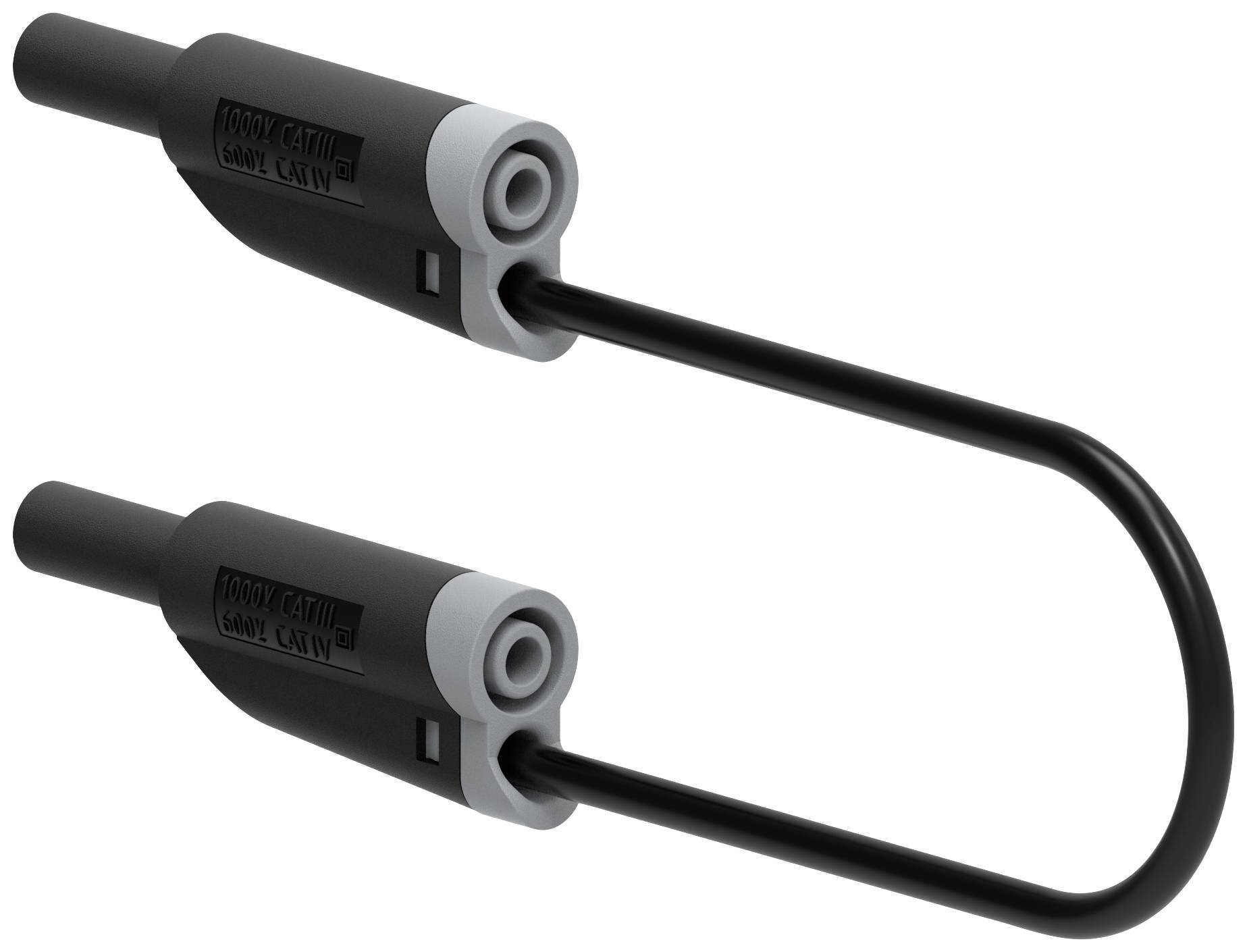 Electro PJP 2717-IEC-CD1-100N Messleitung Lamellenstecker 4mm Lamellenstecker 4mm 1.00m Schwarz 1St.