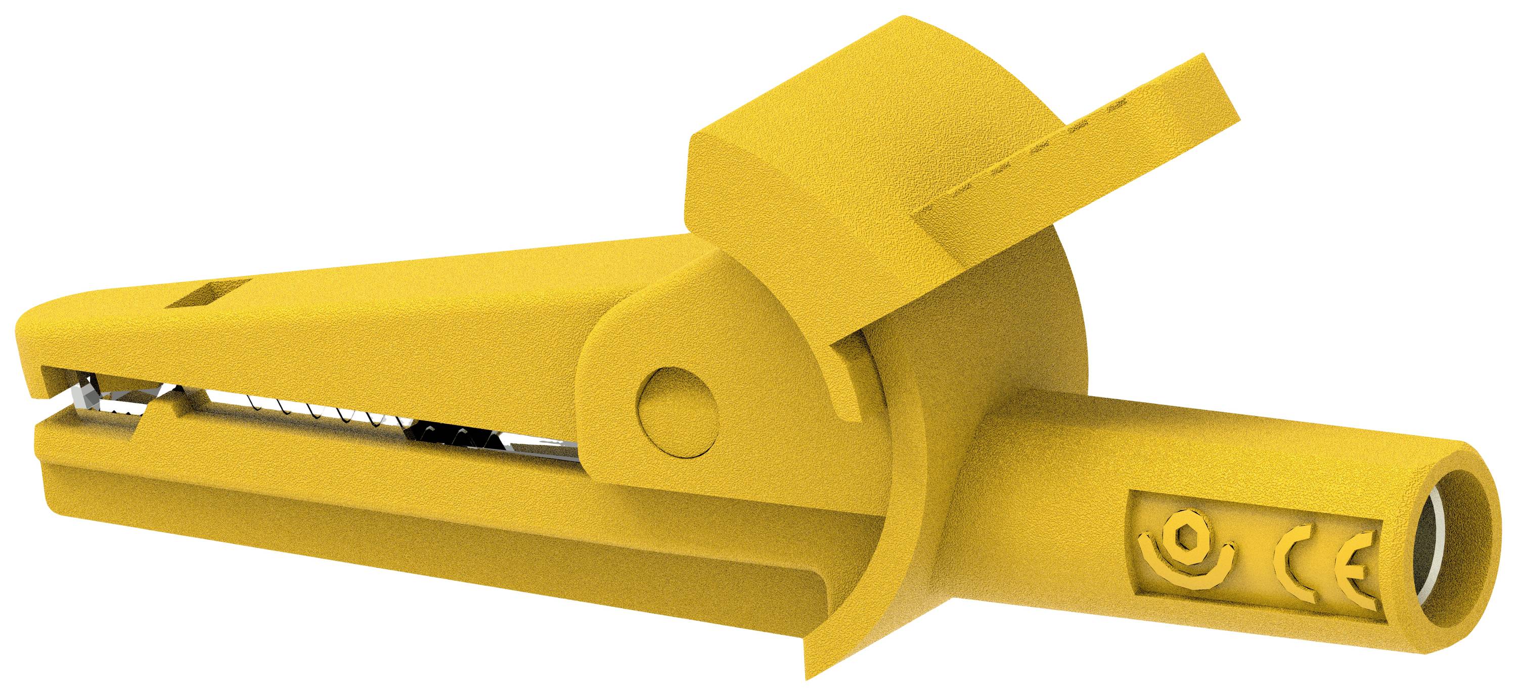 Electro PJP 5002-IEC-d4-CD1-J Krokodilklemme Gelb Klemmbereich max.: 9mm Länge: 51mm 1St.