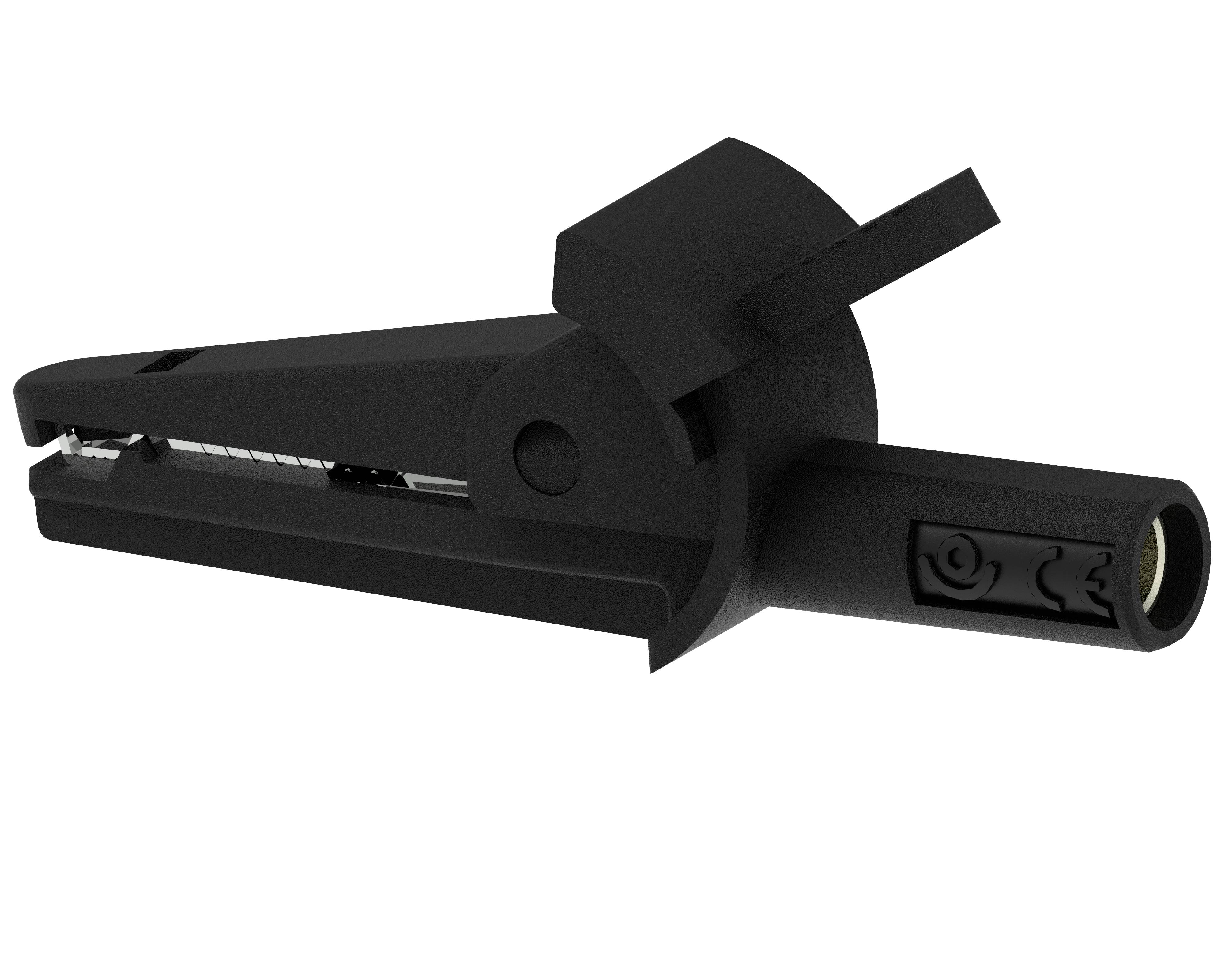 Electro PJP 5002-IEC-d4-CD1-N Krokodilklemme Schwarz Klemmbereich max.: 9mm Länge: 51mm 1St.