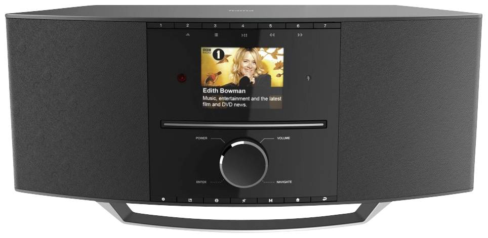 Hama DIR3510SCBTX Tischradio Internet, DAB+, DAB, FM Bluetooth®, CD, USB, WLAN, Internetradio Schwa