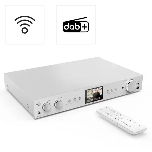 Hama DIT2105SBTX Tischradio Internet, DAB+, DAB, FM Bluetooth®, USB, WLAN, Internetradio Silber Hama DIT2105SBTX Tischradio Internet, DAB+, DAB, FM Bluetooth®, USB, WLAN, Internetradio Silber