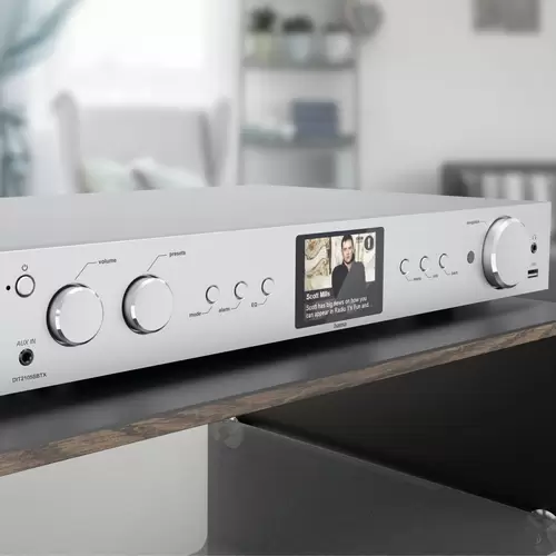Hama DIT2105SBTX Tischradio Internet, DAB+, DAB, FM Bluetooth®, USB, WLAN, Internetradio Silber Hama DIT2105SBTX Tischradio Internet, DAB+, DAB, FM Bluetooth®, USB, WLAN, Internetradio Silber