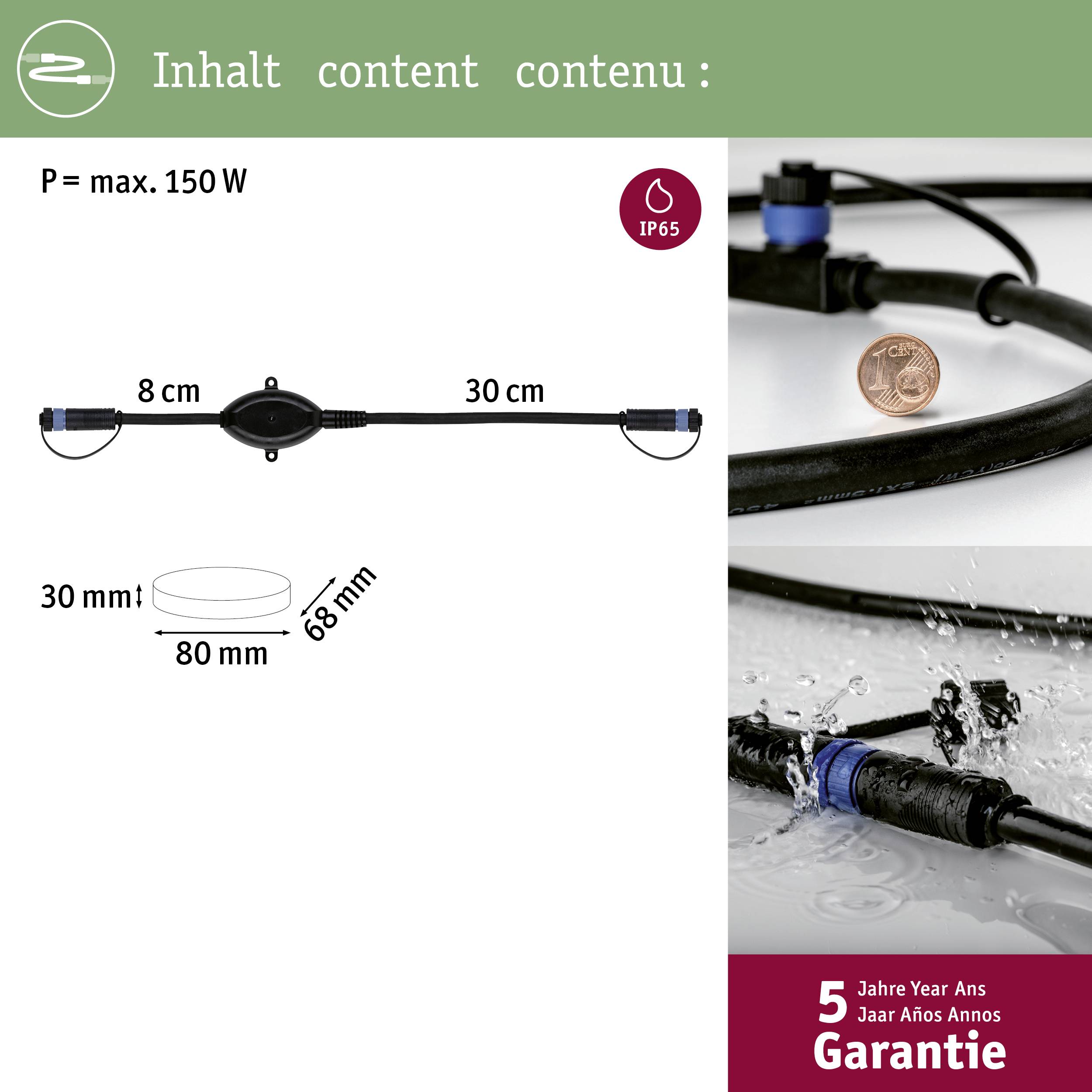 Paulmann Outd P+S twilight sensor 12V IP67 94587 Beleuchtungssystem Plug & Shine Schwarz