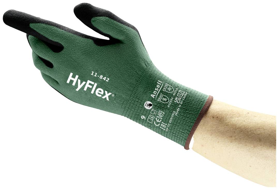 Ansell 11842090 HyFlex® Nylon, Spandex® Arbeitshandschuh Größe (Handschuhe): 9 EN 388:2016, EN 21420:2020, EN 407 ISO 21420:2020