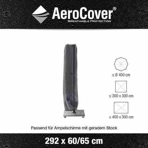 AeroCover 7978 Atmungsaktive Schutzhülle für Ampelschirme H292x60/65 cm, 3x4m z.B. für Ampelschirm Stratos 3x4m AeroCover 7978 Atmungsaktive Schutzhülle für Ampelschirme H292x60/65 cm, 3x4m z.B. für Ampelschirm Stratos 3x4m