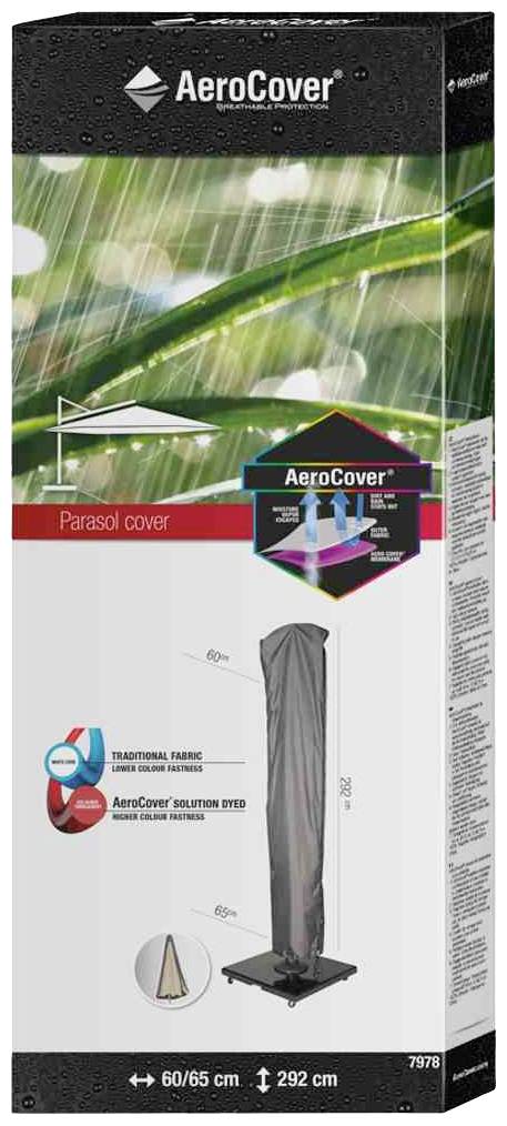AeroCover 7978 Atmungsaktive Schutzhülle für Ampelschirme H292x60/65 cm, 3x4m z.B. für Ampelschirm Stratos 3x4m
