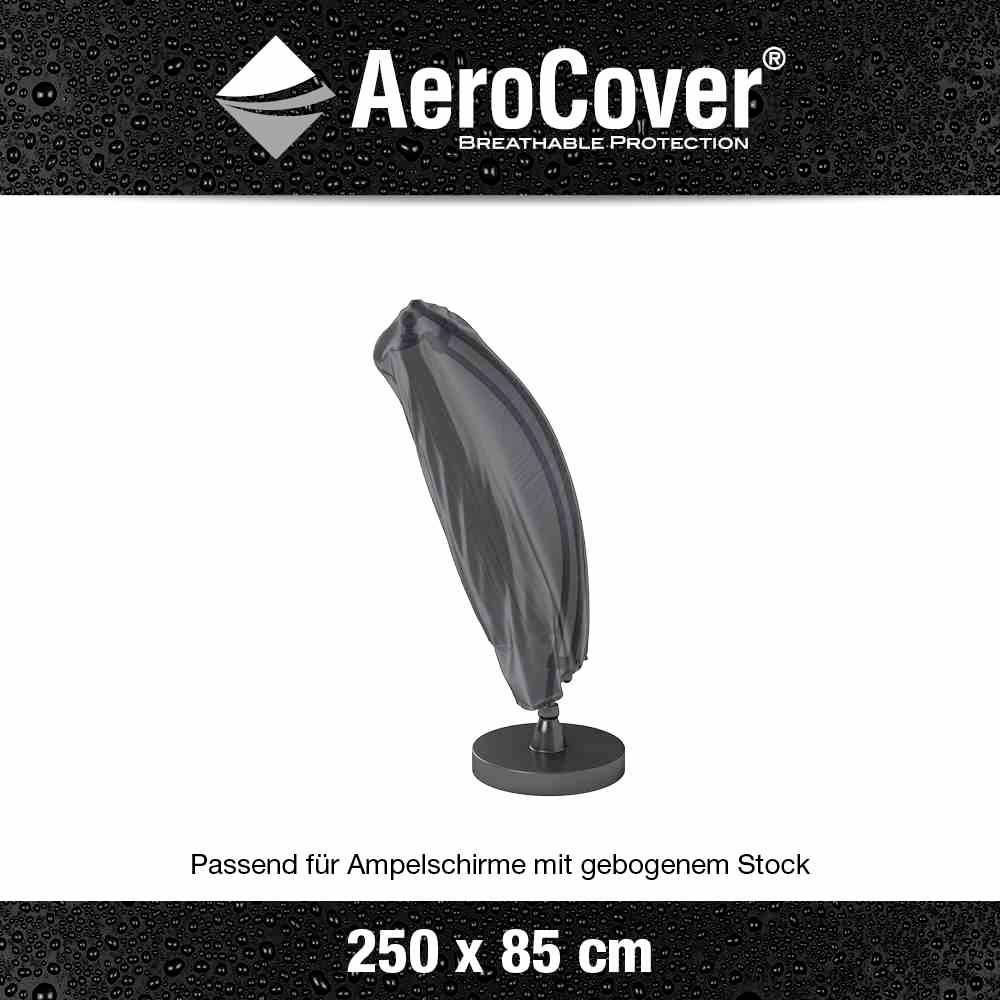 AeroCover 7972 Atmungsaktive Schutzhülle für Ampelschirme H250x85 cm, Ø 3, 5m für Schirme mit gebogenem Standrohr