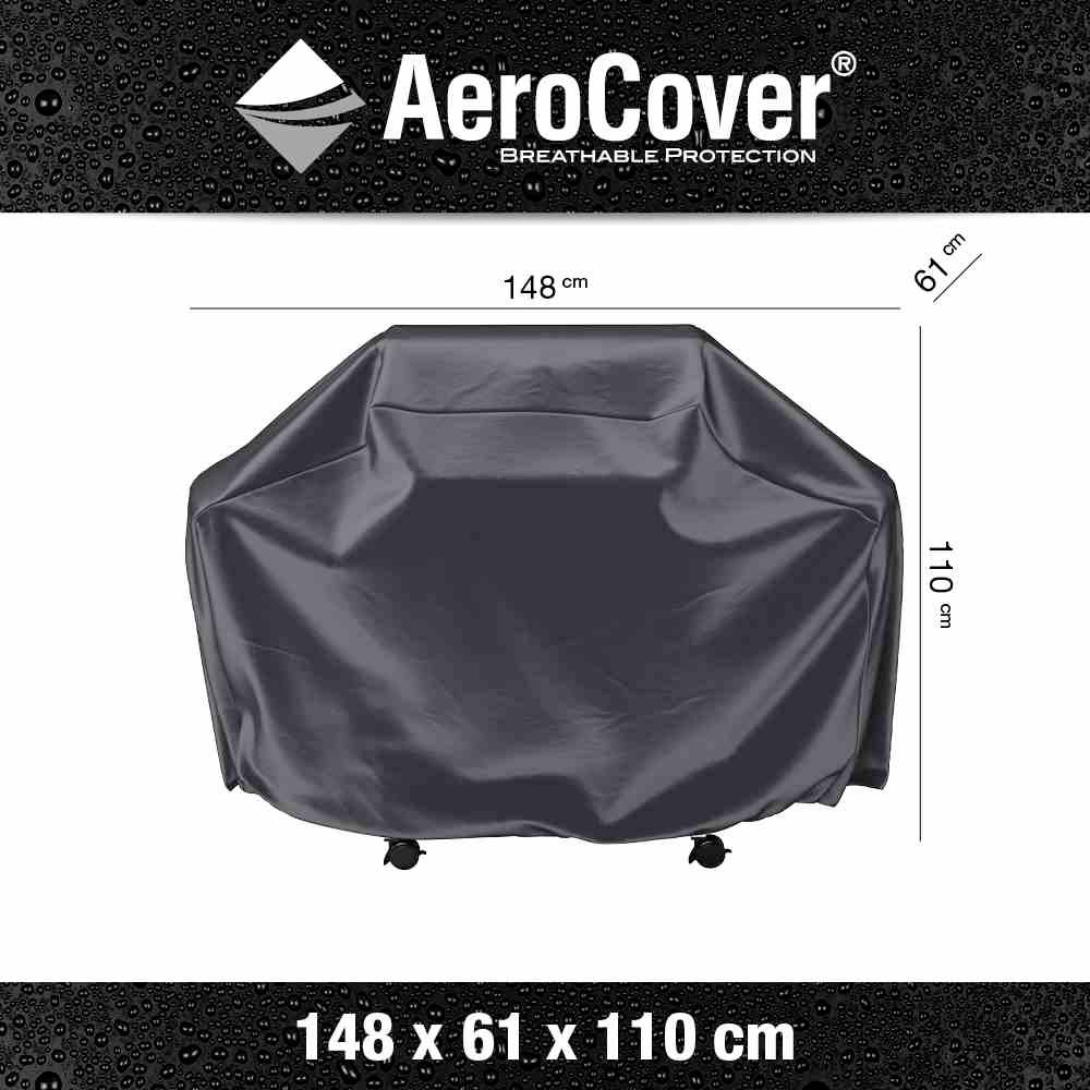 AeroCover 7854 Atmungsaktive Schutzhülle für Grillgeräte 148x61xH110cm für Gasgrillgeräte, Größe L