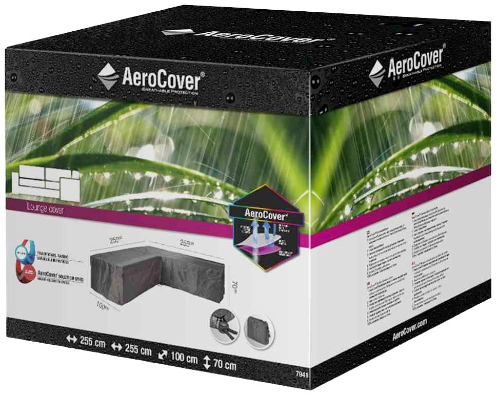 AeroCover 7941 Atmungsaktive Schutzhülle für L-förmige Lounge-Sets 255x255x100xH70cm