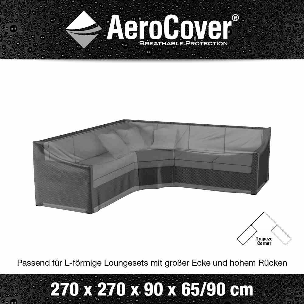 AeroCover 7956 Atmungsaktive Schutzhülle für L-förmige Lounge-Sets 270x270x90xH65/90cm