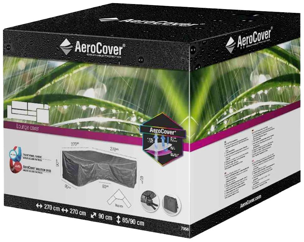 AeroCover 7956 Atmungsaktive Schutzhülle für L-förmige Lounge-Sets 270x270x90xH65/90cm