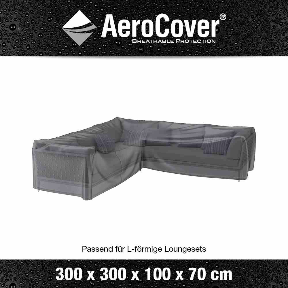 AeroCover 7943 Atmungsaktive Schutzhülle für L-förmige Lounge-Sets 300x300x100xH70cm
