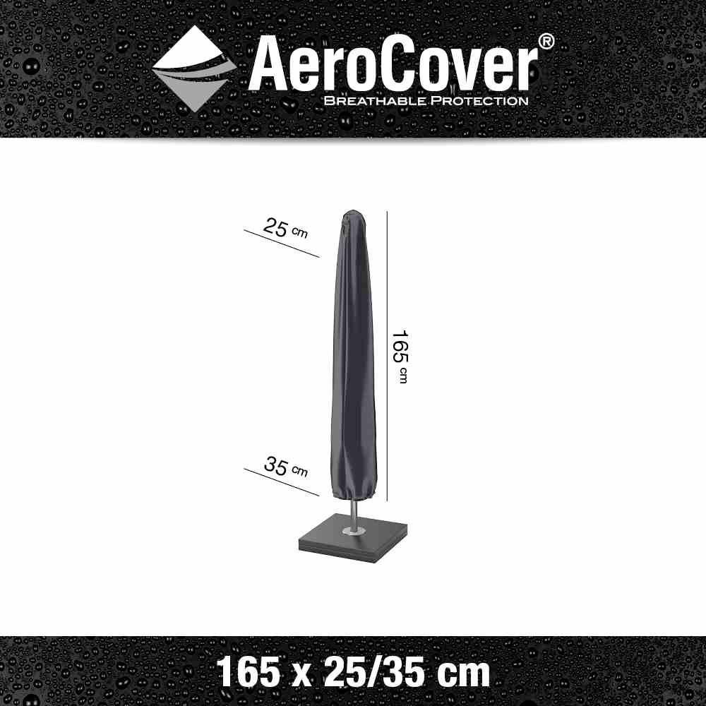 AeroCover 7982 Atmungsaktive Schutzhülle für Mittelstockschirme H165xB25/35cm für Schirme bis Ø 3 Meter, oder 2,25x2,25 Meter