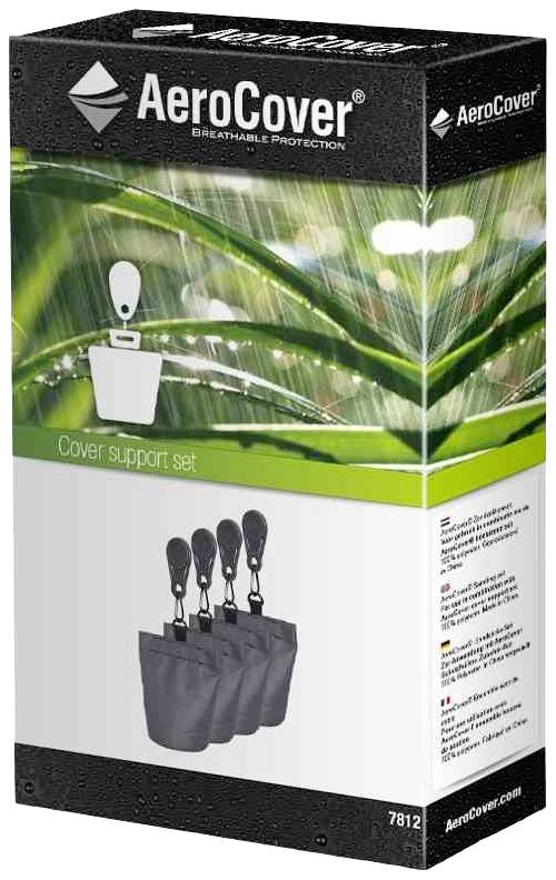 AeroCover 7812 4 Sandsäcke für Schutzhüllen, zur Vermeidung von Wassersäcken 4x Sandsack (ohne Sand) + 4x Clip zur Befestigung